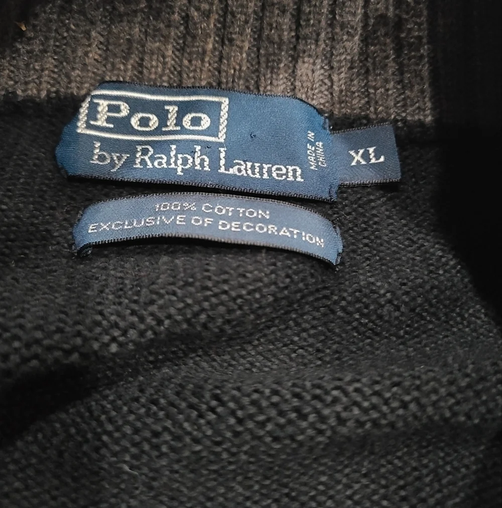 Polo Ralph Lauren Men's sweater 1/4 zip sz.XL logo pony (X1)